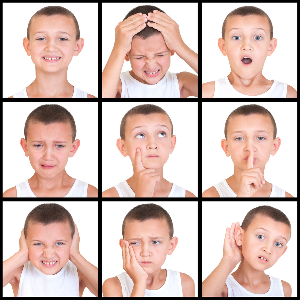 set of emotions child